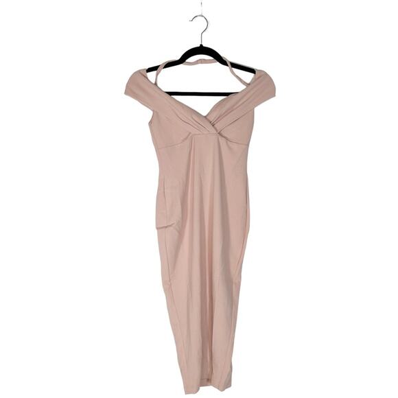 NOOKIE Athena Off Shoulder Halter Midi Dress - Picture 3 of 9